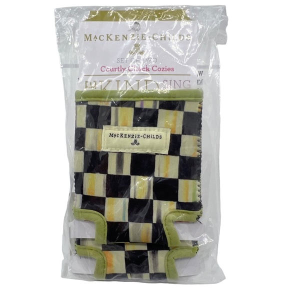 New MACKENZIE-CHILDS Courtly Check Cozies Set of 2 - Picture 4 of 5